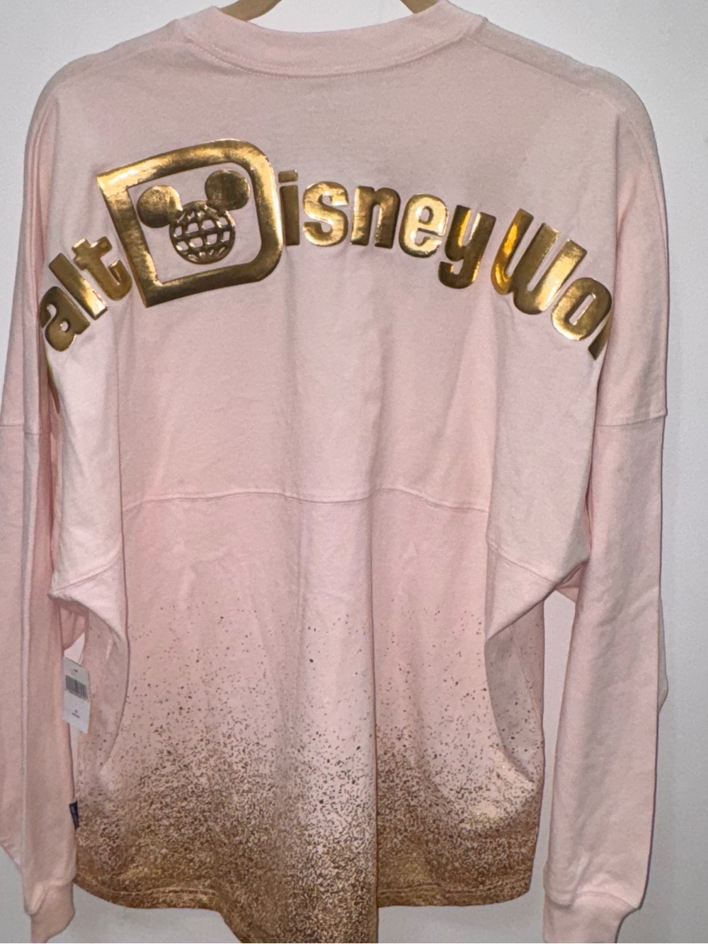 NWT Disney Parks Walt Disney World Spirit Jersey Pink Gold Metallic Ombre